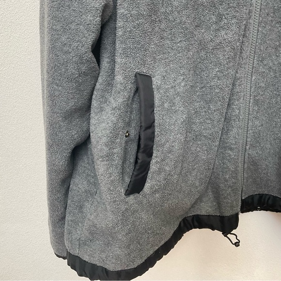 Baru Sports Grey Fleece Jacket Lined with Black Nylon Full Zip Size XL Men's - Picture 2 of 6